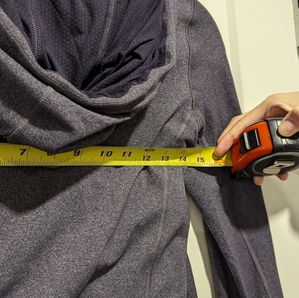 Lululemon Hooded Stride Jacket Heathered Charcoal Grey and Purple - Picture 3 of 10